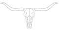 Swingin Mechanical Bulls longhorn skull logo